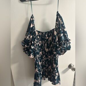 Floral Off-Shoulder Shirt
